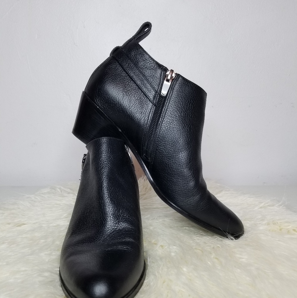 Via Spiga Black Leather Booties - 8.5